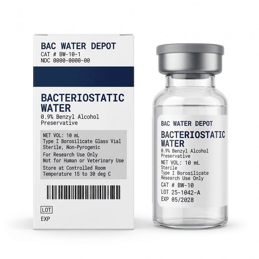 BAC Water Depot Bacteriostatic Water 10mL Single Vial · CAT BW-10-1